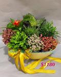 Greenery set with pot - code 1143
